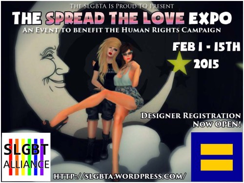 SLGBTA Spread The Love Event 2015 Sign